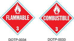 Stranco manufactures DOT Placards for Class 3 Flammable Liquid hazardous materials.