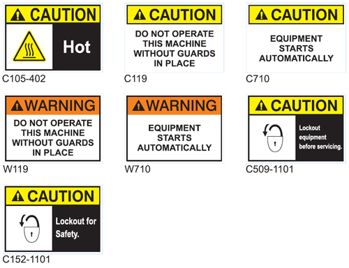 Machine Safety Signs